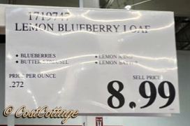 Kirkland Signature Lemon Blueberry Loaf | Costco Price | Item 1719747